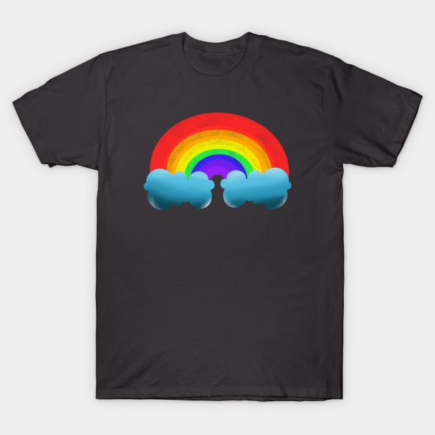 Rainbow in Clouds T-Shirt by MarMi